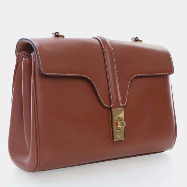 Pre Owned Celine 16 Teen Smooth Calfskin Crossbody Bag