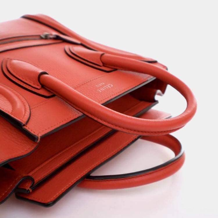 Pre Owned Celine Luggage Nano Calfskin Tote Bag