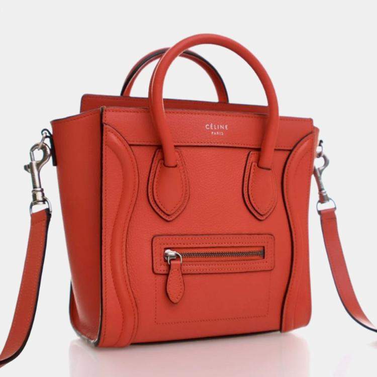 Pre Owned Celine Luggage Nano Calfskin Tote Bag