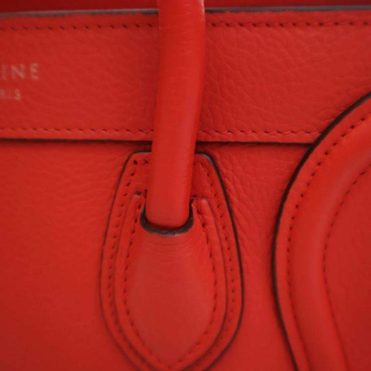 Pre Owned Celine Luggage Nano Calfskin Tote Bag