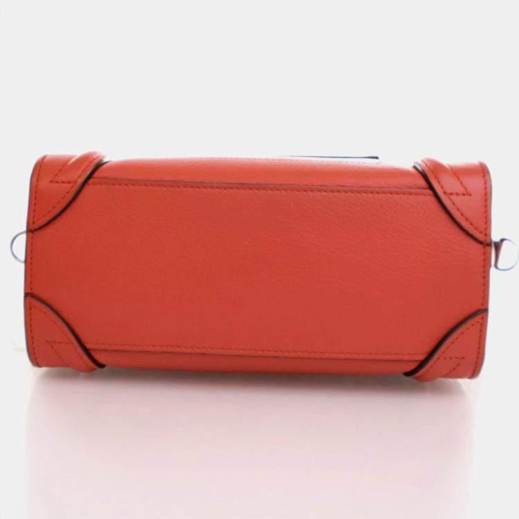 Pre Owned Celine Luggage Nano Calfskin Tote Bag