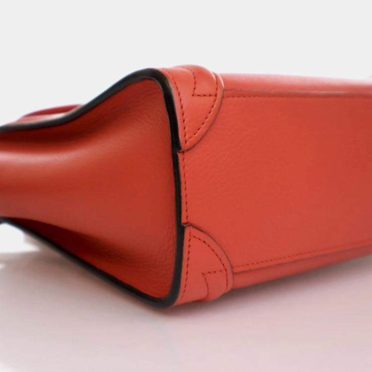 Pre Owned Celine Luggage Nano Calfskin Tote Bag