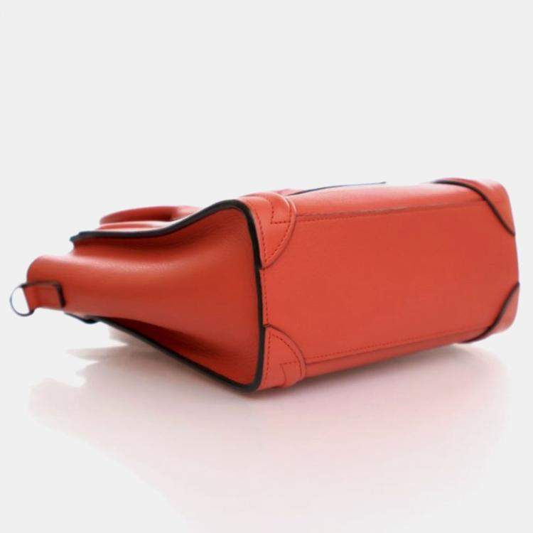 Pre Owned Celine Luggage Nano Calfskin Tote Bag