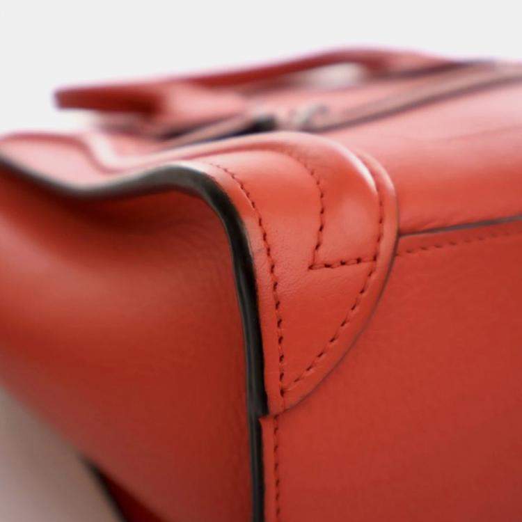 Pre Owned Celine Luggage Nano Calfskin Tote Bag