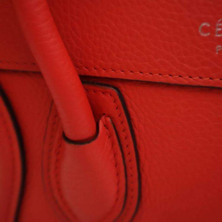 Pre Owned Celine Luggage Nano Calfskin Tote Bag