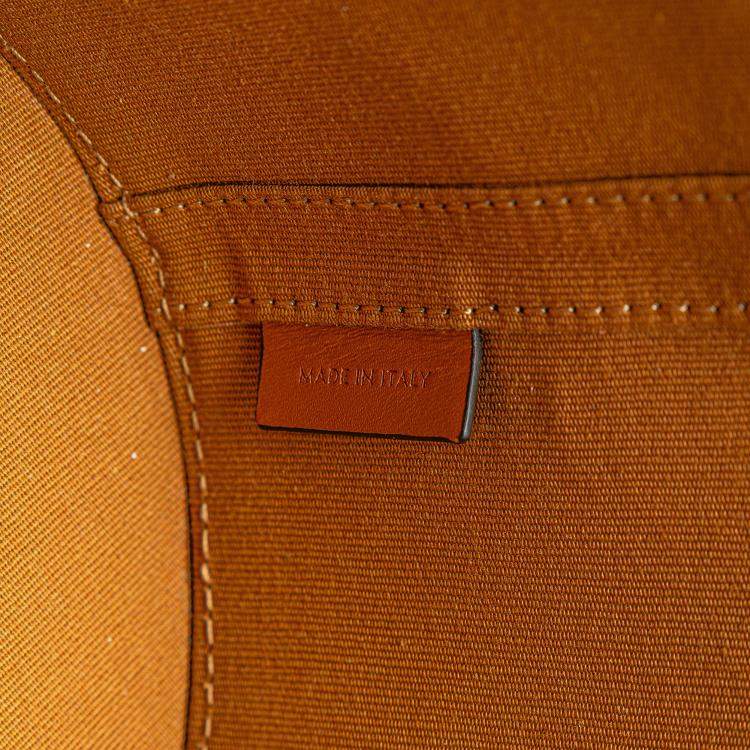 Pre Owned Celine Brown Medium Triomphe Coated Canvas Tambour Crossbody