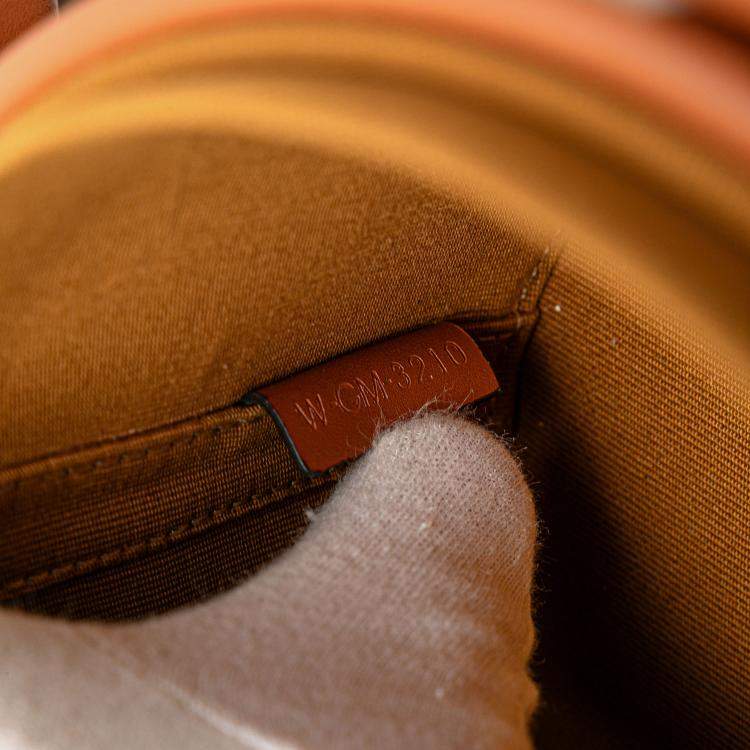 Pre Owned Celine Brown Medium Triomphe Coated Canvas Tambour Crossbody