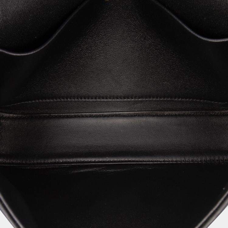 Pre Owned Celine Shiny Calfskin Black Claude Shoulder Bag