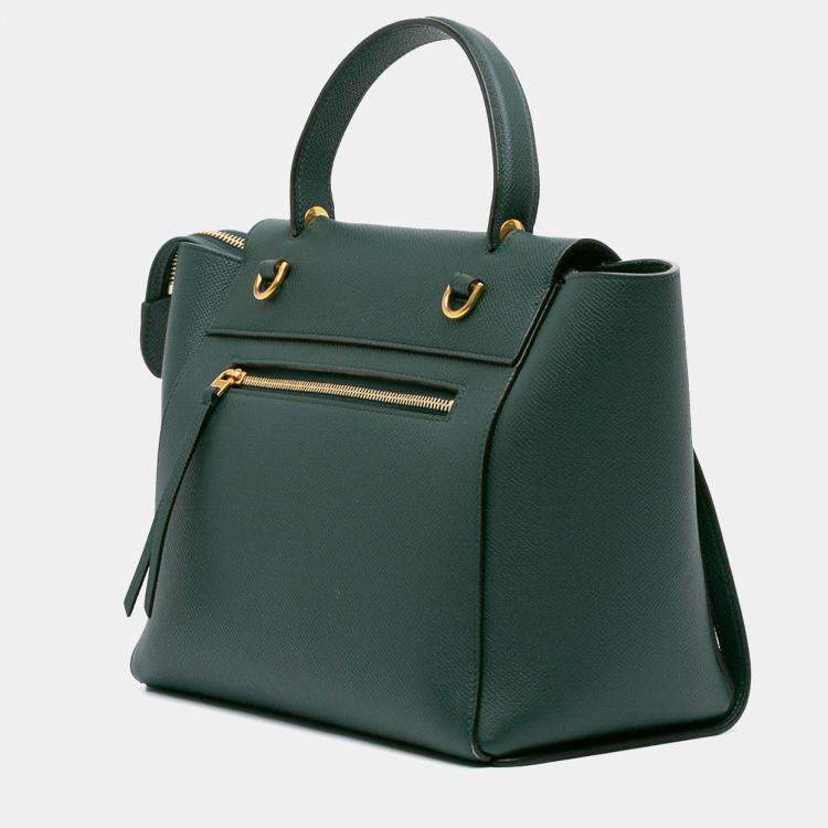 مملوكة مسبقًا Celine Green Micro Grained Calfskin Belt Bag