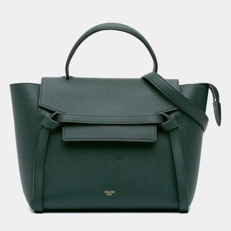 مملوكة مسبقًا Celine Green Micro Grained Calfskin Belt Bag
