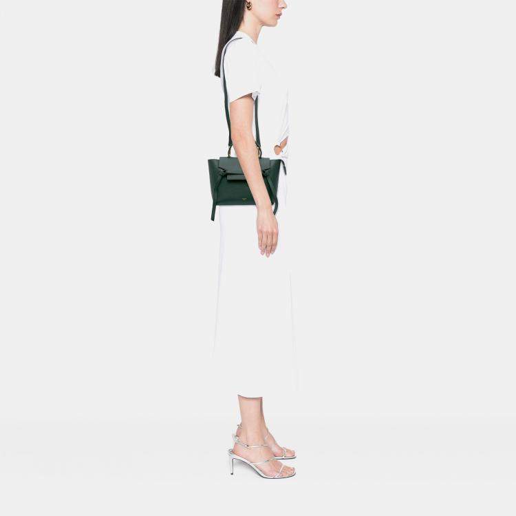 مملوكة مسبقًا Celine Green Micro Grained Calfskin Belt Bag