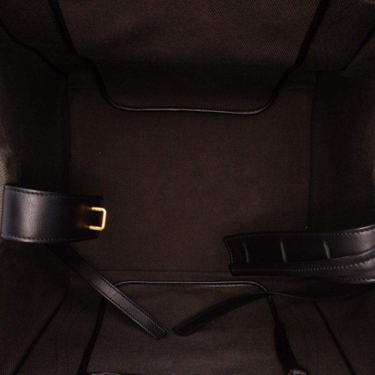Pre Owned Celine Brown Medium Canvas Striped Phantom Luggage Tote