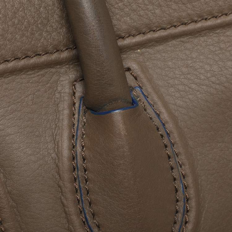Pre Owned Celine Etoupe Leather Large Phantom Luggage Tote