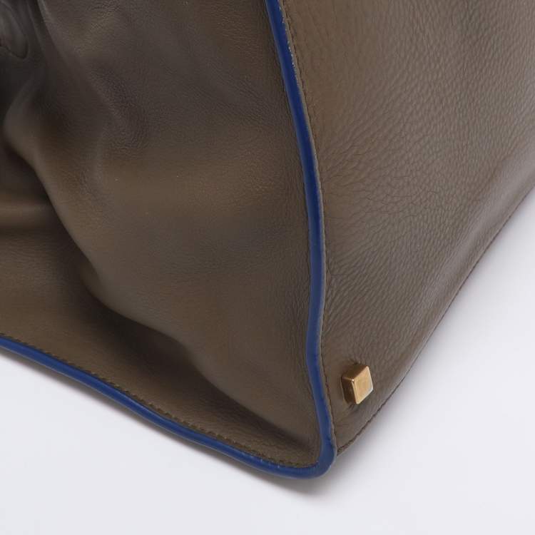 Pre Owned Celine Etoupe Leather Large Phantom Luggage Tote
