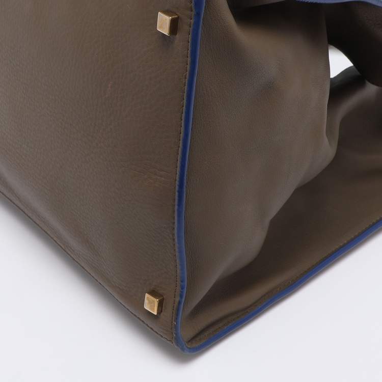Pre Owned Celine Etoupe Leather Large Phantom Luggage Tote