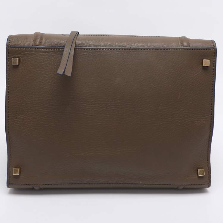 Pre Owned Celine Etoupe Leather Large Phantom Luggage Tote