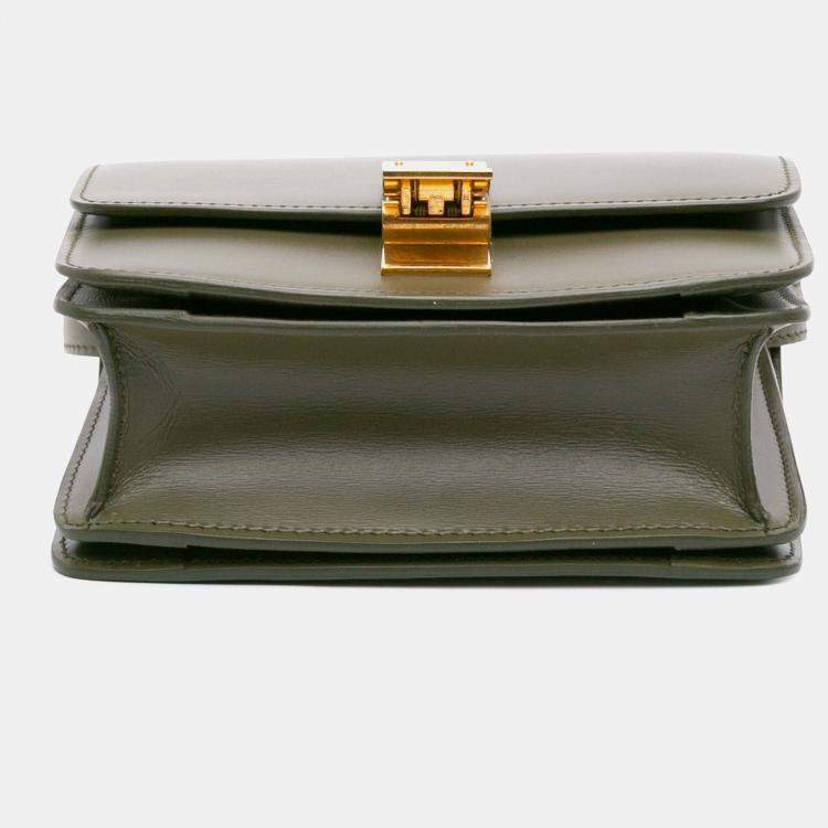 Pre Owned Celine Green Small Calfskin Classic Box