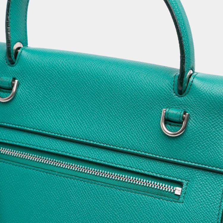 Pre Owned Celine Green Micro Grained Calfskin Belt Bag