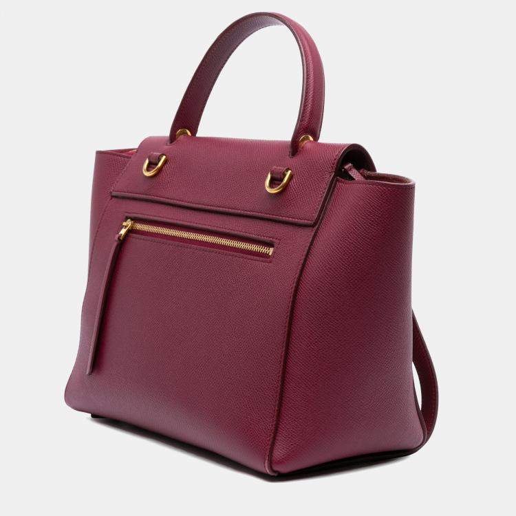 مملوكة مسبقًا Celine Red Micro Grained Calfskin Belt Bag