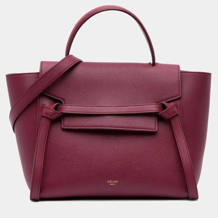 مملوكة مسبقًا Celine Red Micro Grained Calfskin Belt Bag