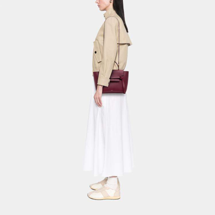 مملوكة مسبقًا Celine Red Micro Grained Calfskin Belt Bag