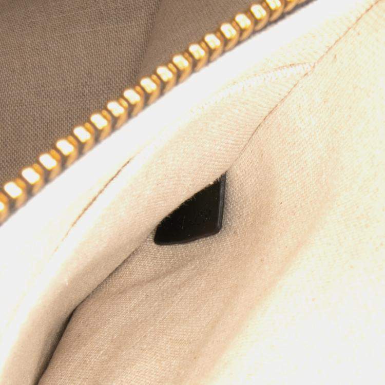 Pre Owned Celine Beige/Black Large Canvas Vertical Square Cabas Tote