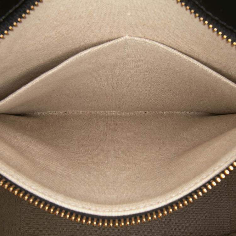 Pre Owned Celine Beige/Black Large Canvas Vertical Square Cabas Tote