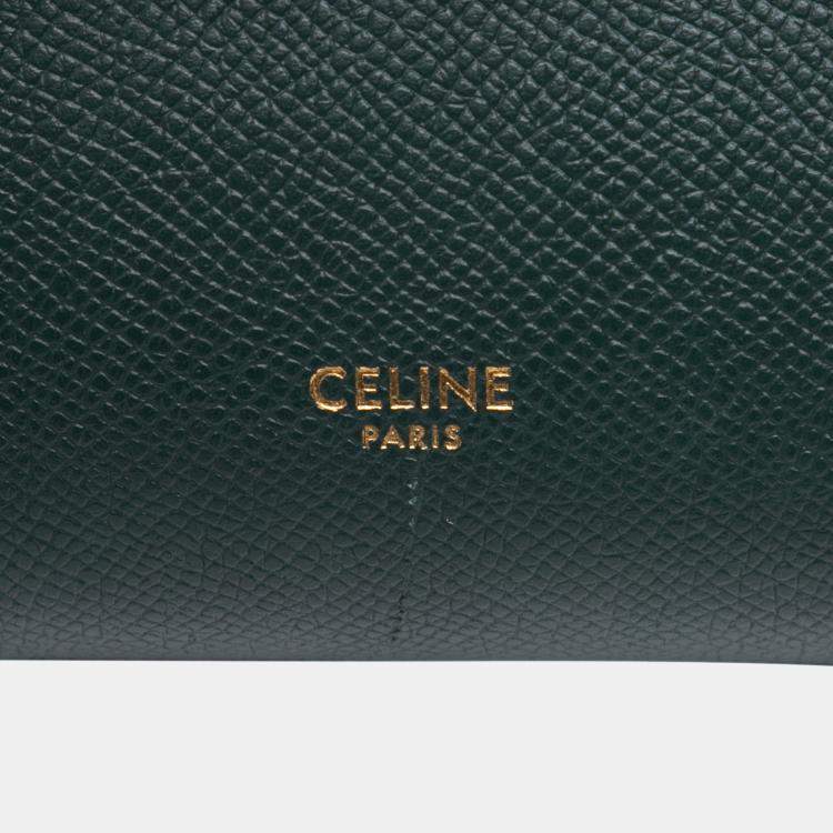 Pre Owned Celine Green Pico Grained Calfskin Belt Bag
