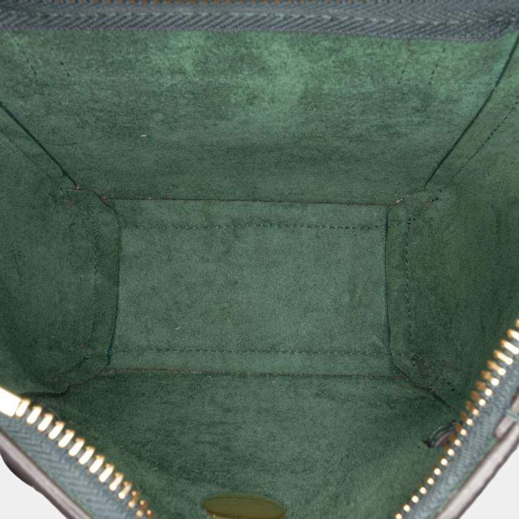 Pre Owned Celine Green Pico Grained Calfskin Belt Bag