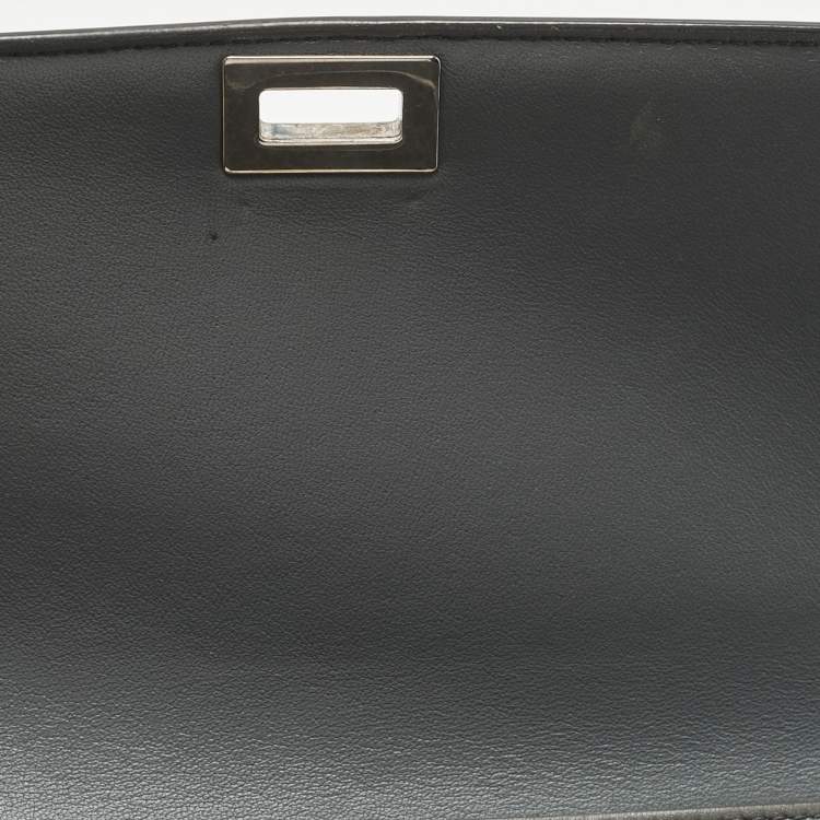 Pre Owned Celine Grey Leather Medium Classic Box Shoulder Bag
