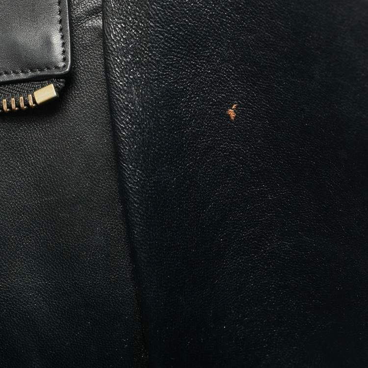 Pre Owned Celine Tricolor Nubuck and Leather Mini Luggage Tote