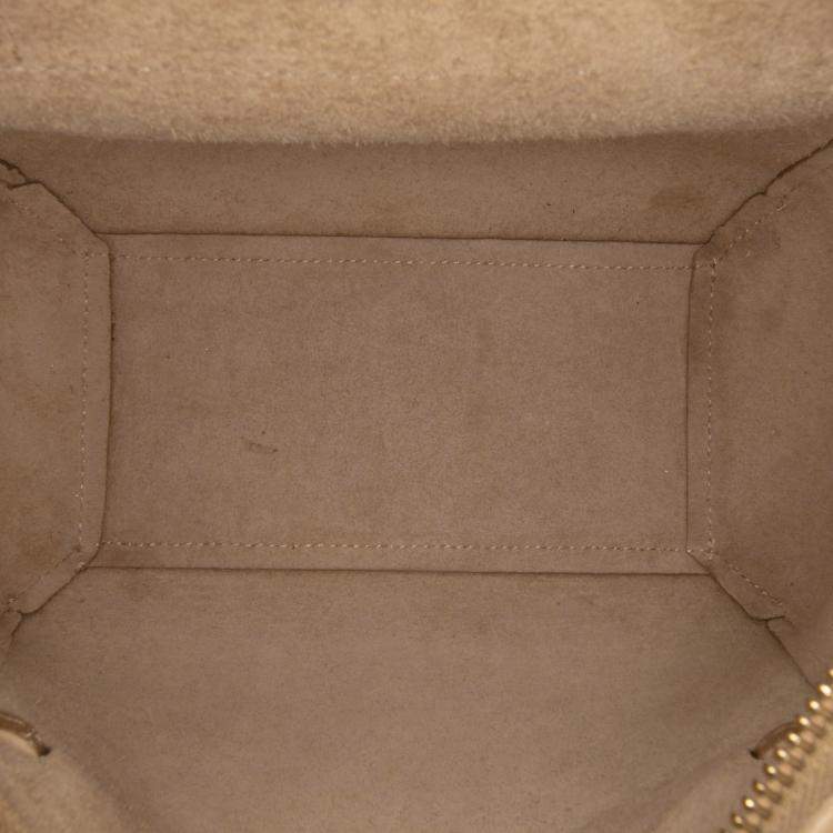 Pre Owned Celine Gold Nano Grained Calfskin Belt Bag
