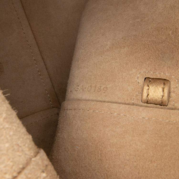 Pre Owned Celine Gold Nano Grained Calfskin Belt Bag