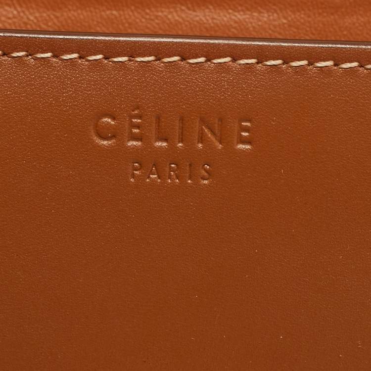 Pre Owned Celine Brown Leather Medium Classic Box Shoulder Bag