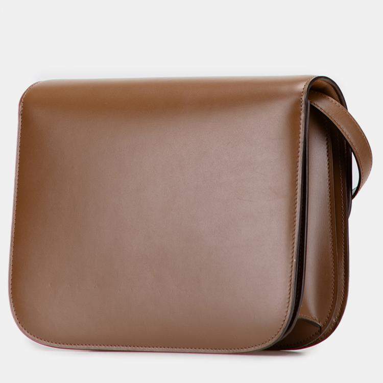 Pre Owned Celine Brown Medium Calfskin Classic Box