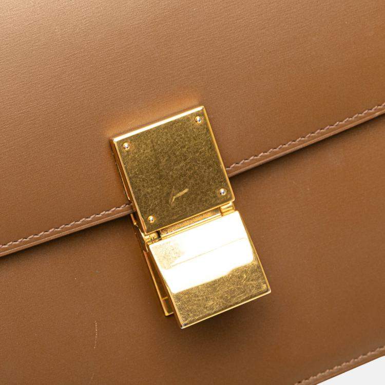 Pre Owned Celine Brown Medium Calfskin Classic Box