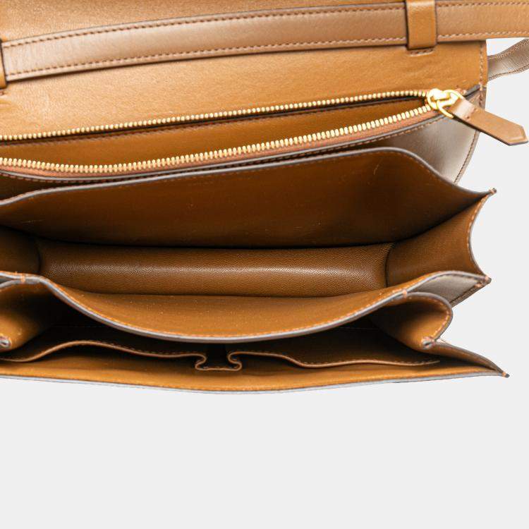 Pre Owned Celine Brown Medium Calfskin Classic Box
