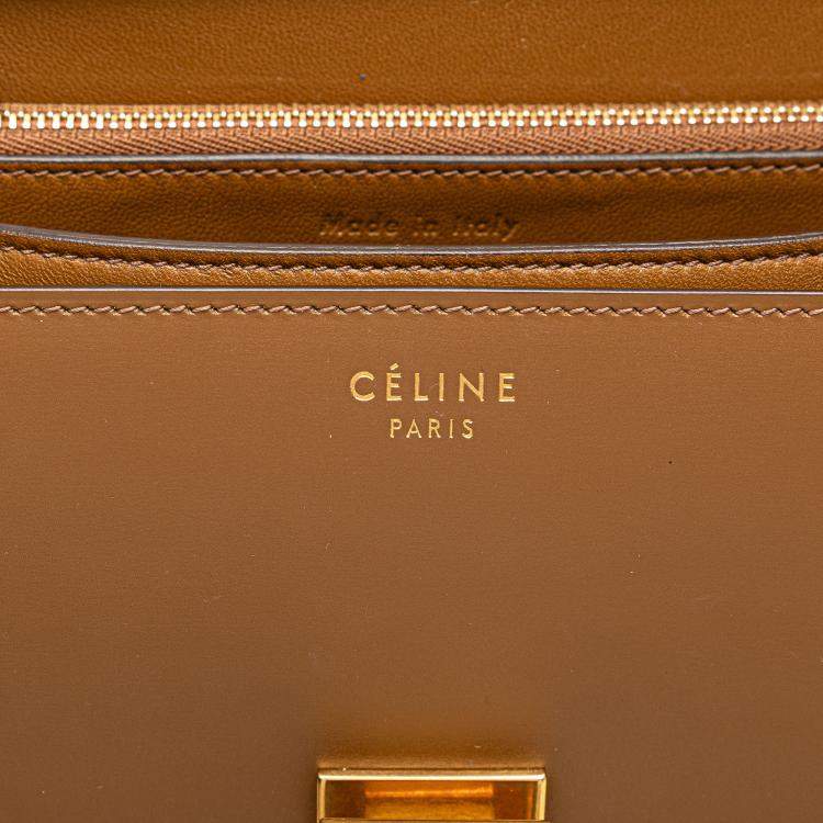 Pre Owned Celine Brown Medium Calfskin Classic Box