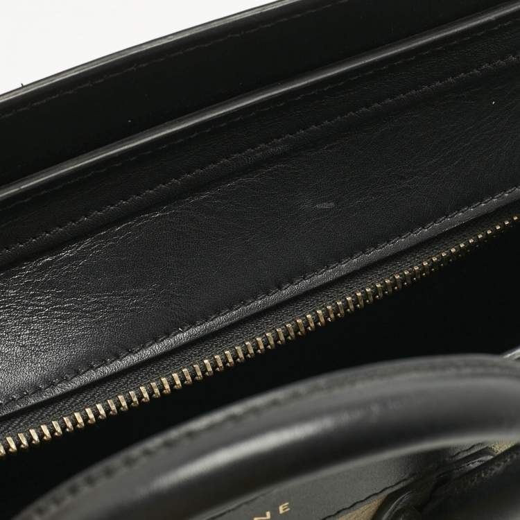 Pre Owned Celine Tricolor Leather Nano Luggage Tote