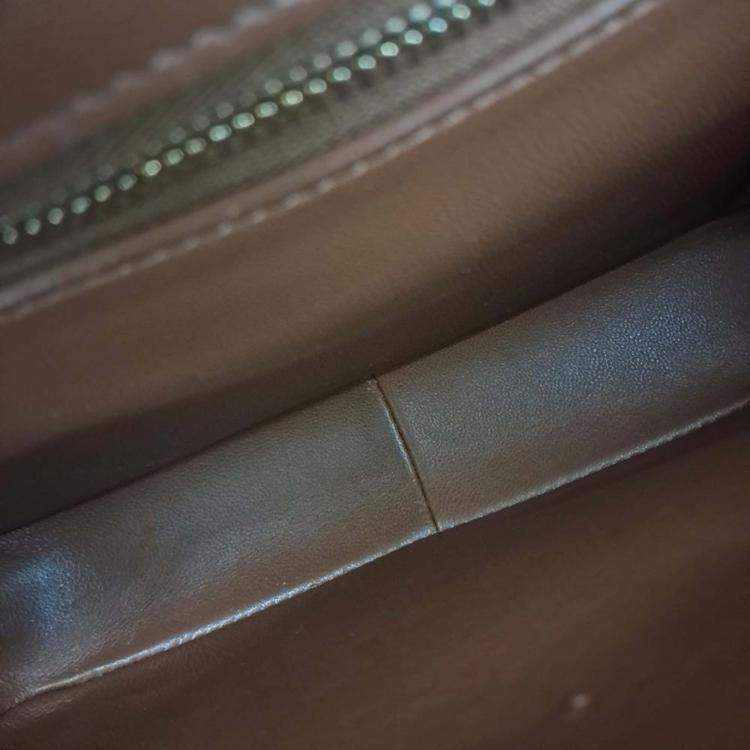 Pre Owned Celine Brown PVC Triumph Bag Tin