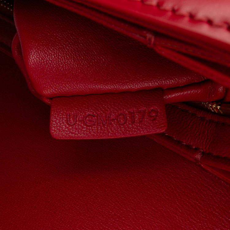 Pre Owned Celine Teen Shiny Calfskin Triomphe Crossbody