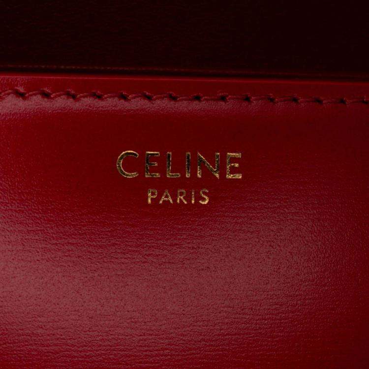 Pre Owned Celine Teen Shiny Calfskin Triomphe Crossbody