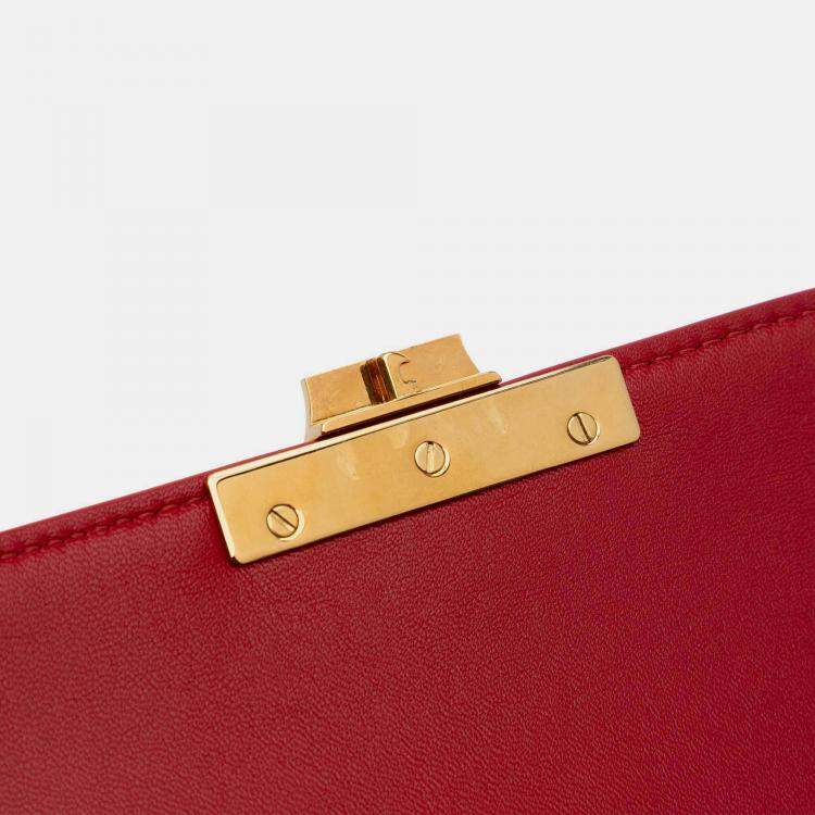 Pre Owned Celine Teen Shiny Calfskin Triomphe Crossbody