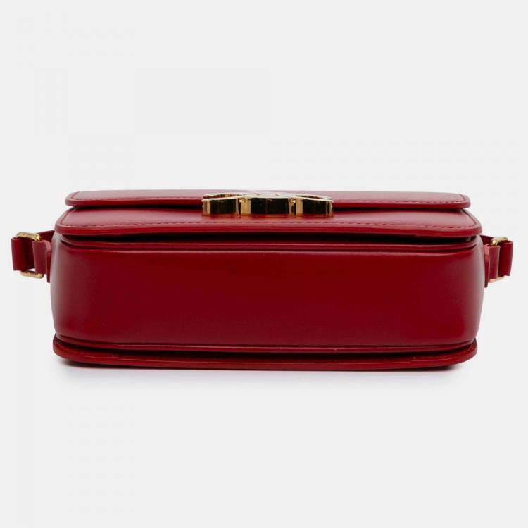 Pre Owned Celine Teen Shiny Calfskin Triomphe Crossbody
