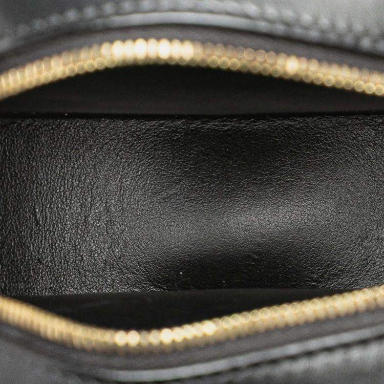 Pre Owned Celine Small Calfskin Black Cuir Triomphe Oval Crossbody