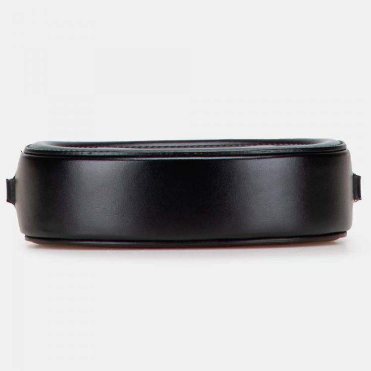 Pre Owned Celine Small Calfskin Black Cuir Triomphe Oval Crossbody