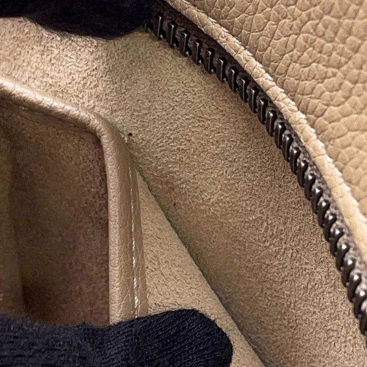 Pre Owned Celine Luggage Shopper Micro Beige Leather Handbag