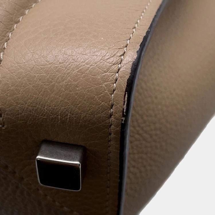 Pre Owned Celine Luggage Shopper Micro Beige Leather Handbag