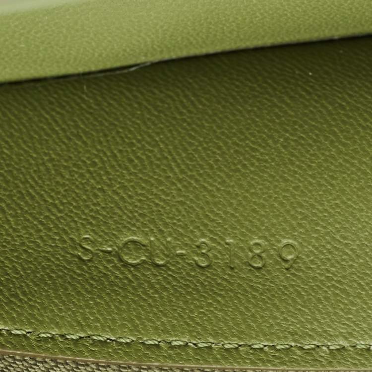 Pre Owned Celine Green Leather Crecy Bucket Bag