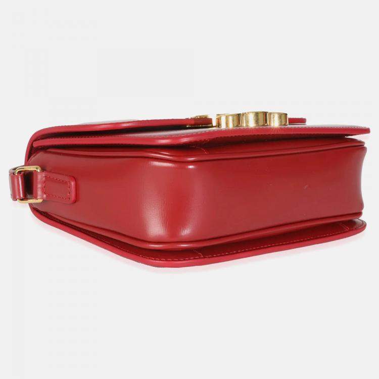 Pre Owned Celine Carmin Shiny Calfskin Teen Triomphe Bag